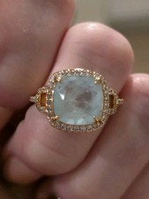 Bomb Party - Yellow Gold Plated Aquamarine Cu...
