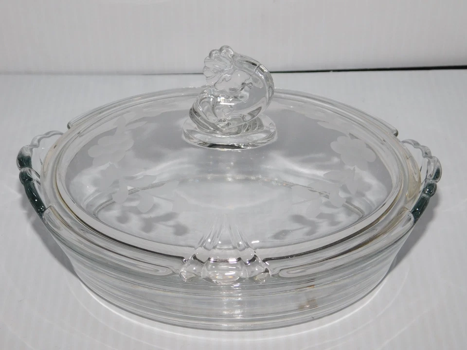 HEISEY FARBER BROS KROME KRAFT QUEEN ANNE WHEEL CUT LEMON DISH - Image 4 of 4