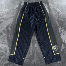 VTG Y2K Nike Tear Away Warm Up Pants Blue Youth L 14/16 Swoosh Basketball Snap