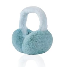 Winter Faux Fur Earmuffs Fluffy Cute Foldable Ear Warmers for Mens Cold Outdoor