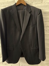 Ermenegildo Zegna Men  s Black Wool Mohair 2-Piece Suit 2-Button Italy 42