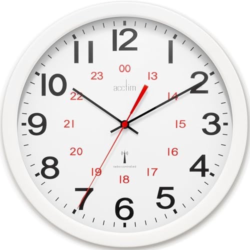 Acctim Controller Wall Clock Radio Controlled 300Mm White 74172 - Bild 2 von 3