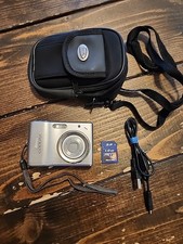 Nikon COOLPIX L14 7.1MP Compact Digital Camera Silver Tested With Card And Case