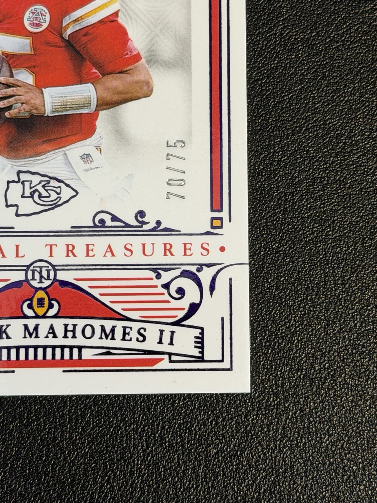 2025 Panini National Treasures - Patrick Mahomes II #47 Purple /75 view 6
