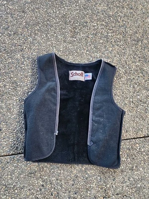 Chaleco forro chaqueta piel sintética con cremallera Schott talla 10 - Imagen 1 de 4