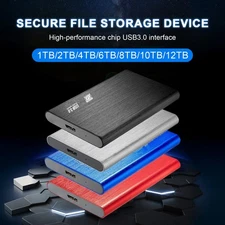12TB 10TB Portable External USB 3.0 Hard Drive Storage HDD for Win 7/8/10/XP