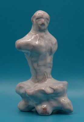 ''Strenuous Laborer'' -Expensive Original Clay Sculpture. Hand made & glazed.