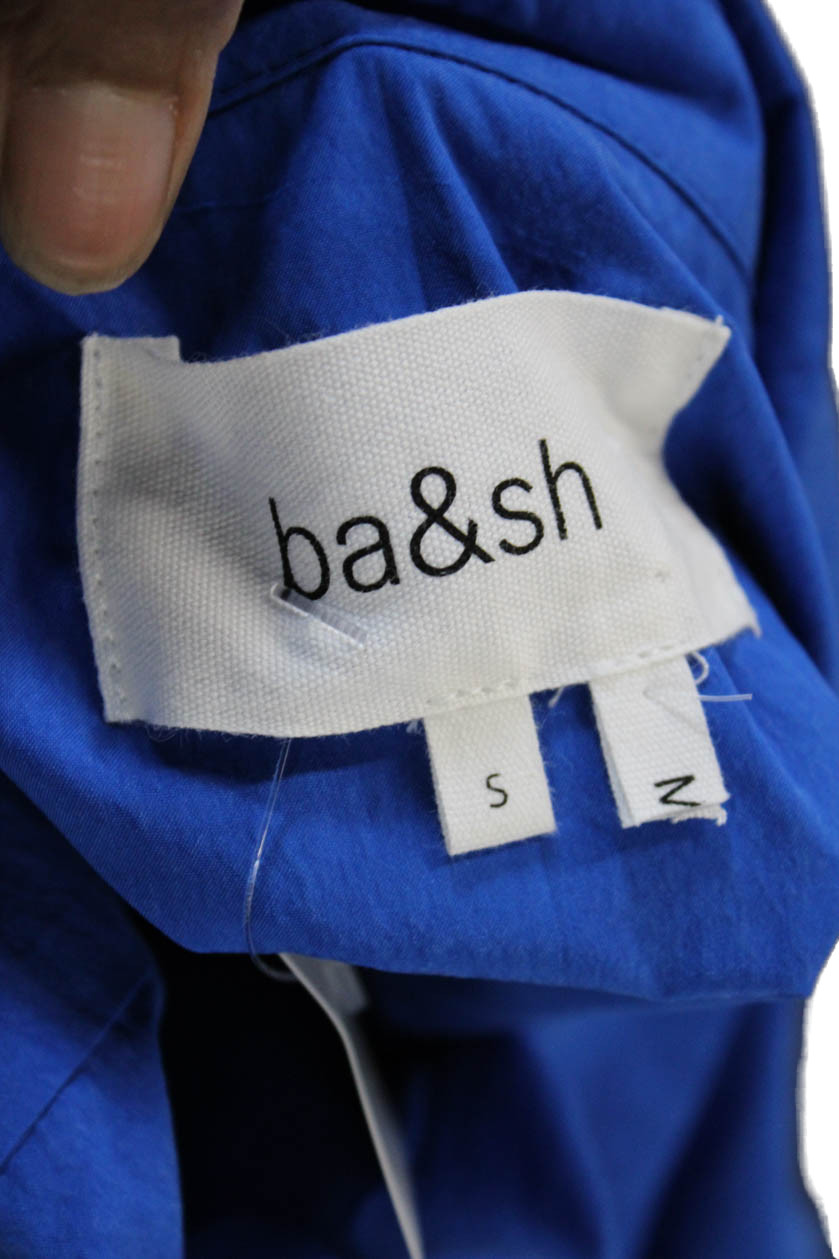 Ba&Sh Women Basic Collared Button-Up Blouse Blue … - image 4