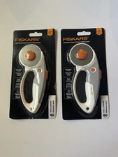 Fiskars Loop Rotary Cutter 60mm Titanium Blade Quick Change Design Lot of 2
