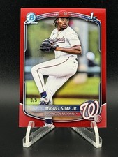 2025 Bowman Draft MIGUEL SIME JR. 1st Bowman TRUE RED /5 *Color Match* Nationals