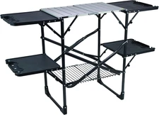 Slim-Fold Cook Station | Portable Folding Kitchen Table with a Heat Resistant Ta