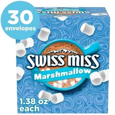 Swiss Miss Chocolate Hot Cocoa Mix With Marshmallows, 30 Count Hot Cocoa Packets