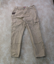 Wrangler Cargo Ripstop Pants Men's 36x32 Beige Workwear relaxed