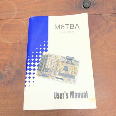 M6TBA System Board User's Manual 1992 PC Hardware Computer Guide