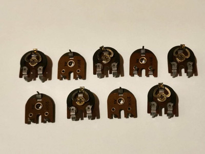 9 x Vintage 220R variabler Widerstand Miniatur offen Trimmer Voreinstellungen - RS-KOMPONENTE