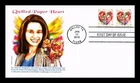 DR JIM STAMPS US COVER LOVE QUILLED PAPER HEART IMPERFORATE FDC PANDA CACHET