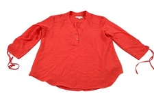 Nine West Coral Smart Casual Boho Chic Flowy Blouse. Women's - Size M