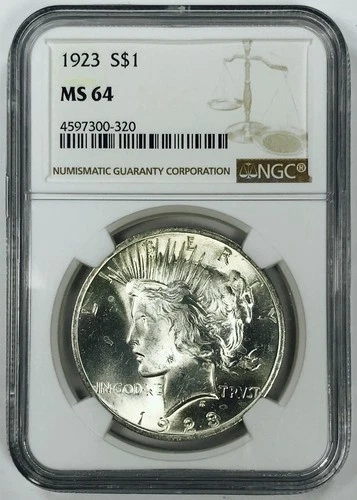 1923 P PEACE DOLLAR NGC MS 63! STUNNING LUSTER! PHENOMENAL QUALITY! NR #G2145
