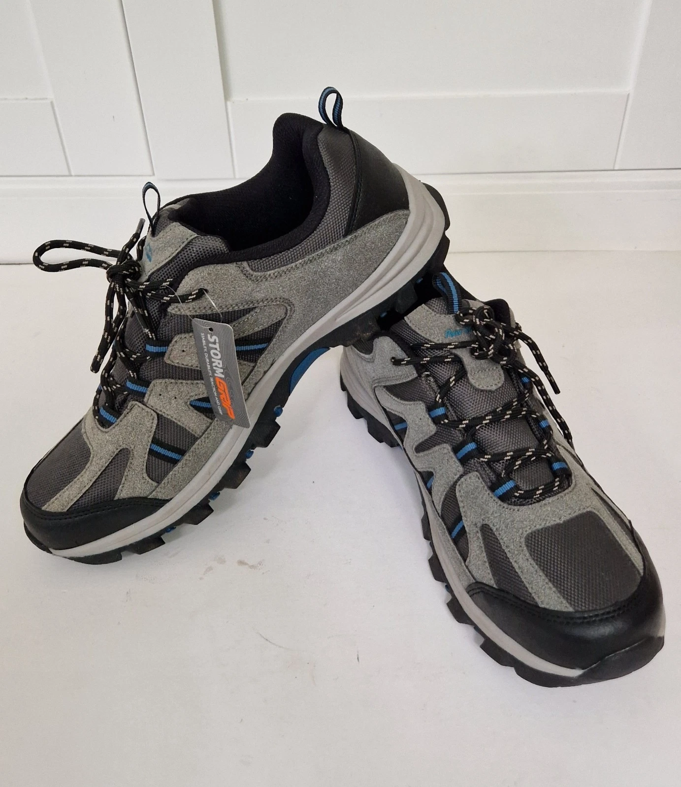 PETER STORM MEN’S BUXTON WATERPROOF WALKING SHOE GREY/BLACK SIZE 12 – WORN ONCE