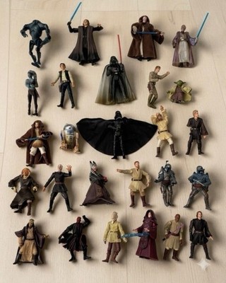 Star Wars Action Figure Lot 26 Darth Vader Obi-Wan Anakin R2-D2 Jango