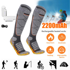Electric Heated Socks with Rechargeable Battery for Men Women Skiing,Hunting