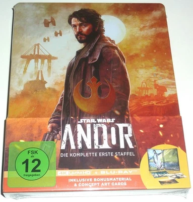 STAR WARS ANDOR STAFFEL 1 4K UHD 6-DISC BLU-RAY STEELBOOK NEU & OVP SEALED OOP - Bild 1 von 2