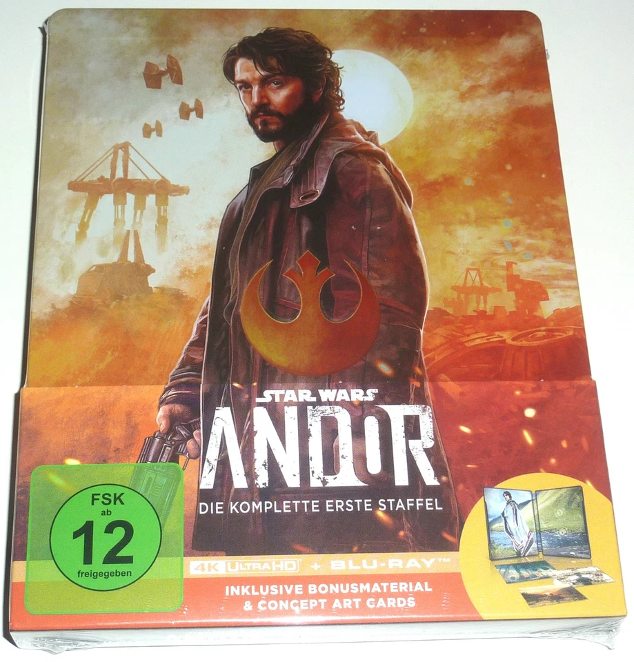STAR WARS ANDOR STAFFEL 1 4K UHD 6-DISC BLU-RAY STEELBOOK NEU & OVP SEALED OOP - Bild 1 von 2