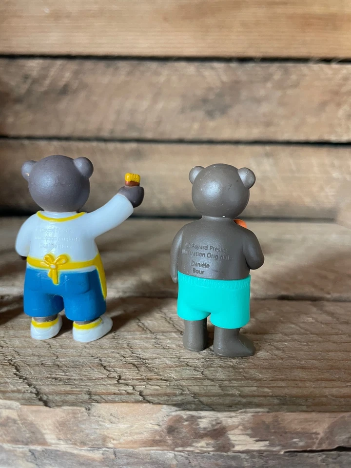 Lot de 5 figurines PVC Petit Ours Brun Bayard Presse D. Bour - Photo 4/4