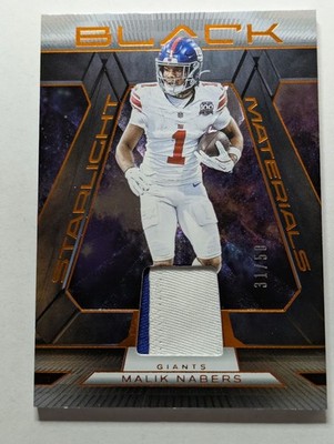 2025 Panini Black Starlight Materials Malik Nabers #SMA-MNA Citrine /50 Patch NY