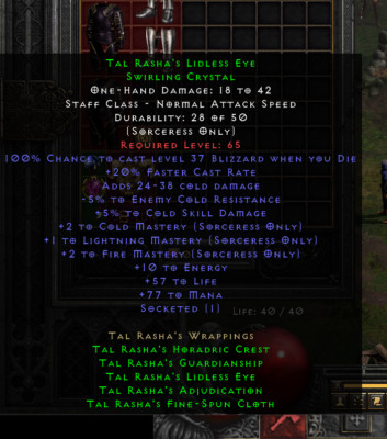 D2r Rouges Eye Diablo 2 Resurrected Tal Rasha's Lidless Eye D2R PC Xbox Ladder or NL ...