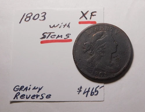 1803 Draped Bust Large Cent — photo from the most recent tracked eBay sale