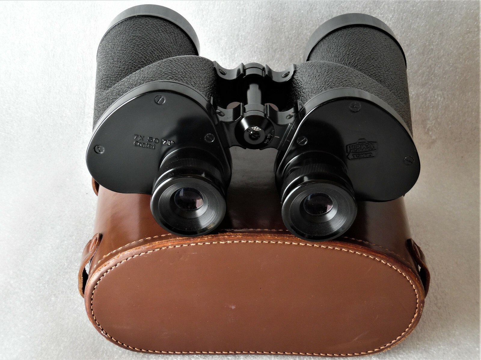 Nearmint Nippon Kogaku Nikon Binoculars 7x50 7.3* w/ Leather Case eBay