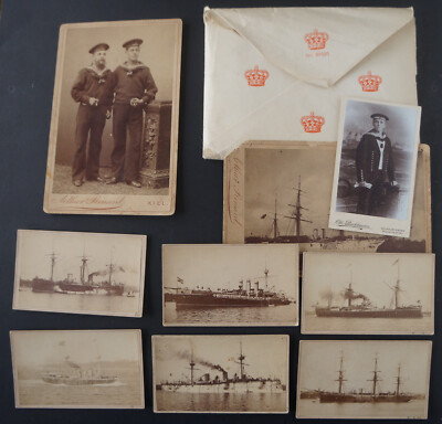 9 Photo Kaiserlische Navy 1890/1910 SMS Bremen Bayern Irene Germany