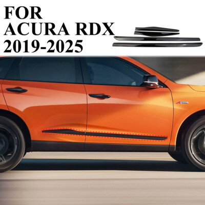 #ad Glossy Black Exterior Door Panel Trim Strip Cover Fit For Acura RDX 2019 2025 $72.25