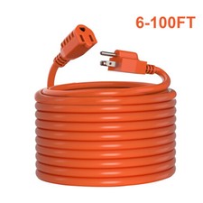 Outdoor Extension Cord 16/3 SJTW Durable Electrical Cable with 3 Prong Grounded