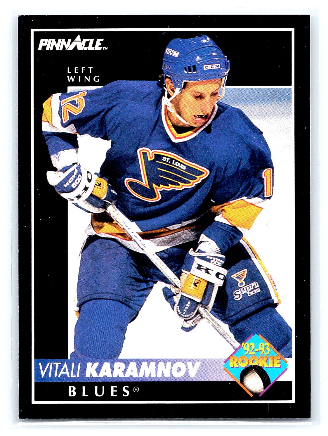 Rookiest 1992 Pinnacle Canadian Hockey #398 Vitali Karamnov RC RookieSt. Louis ...