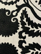 New/Unused Schumacher Designer Fabric Sample-Castanet Embroidery 11.5”x11.5” NWT