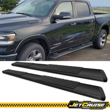 For 19-25 Ram 1500 Crew Cab OE Style Black 5" Side Step Nerf Bar Running Boards