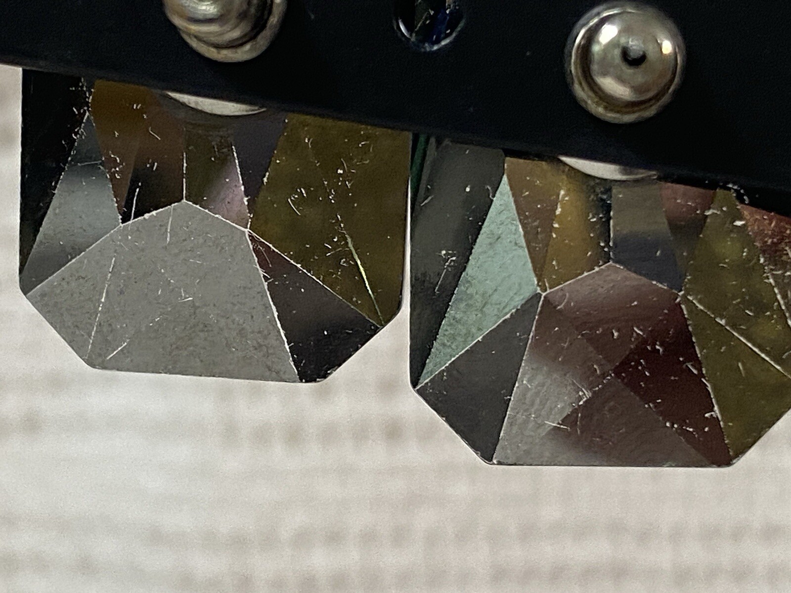 Large Statement Stone Earrings Changes From Purpl… - image 11