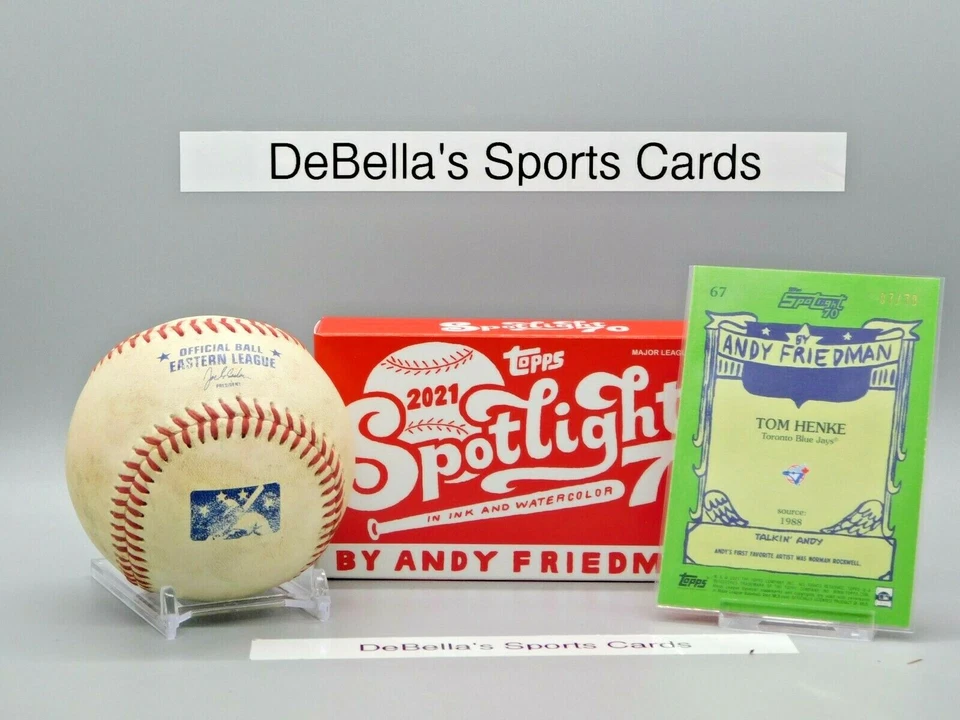 2021 Topps Spotlight 70 ft. Andy Friedman Tom Henke 07/70 - Image 2 of 3