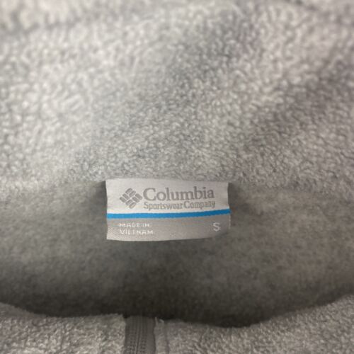 Columbia Sweater Womens Small Full Zip Long Sleeve Fleece Jacket Gray Logo - Picture 4 of 8