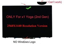 14" WQHD LCD LED Screen Touch Assembly For Lenovo ThinkPad X1 Yoga FRU 01LV978.