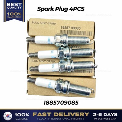 Hyundai Genesis G70 Sonata Kia Optima Spark Plug 4PCS 1885709085
