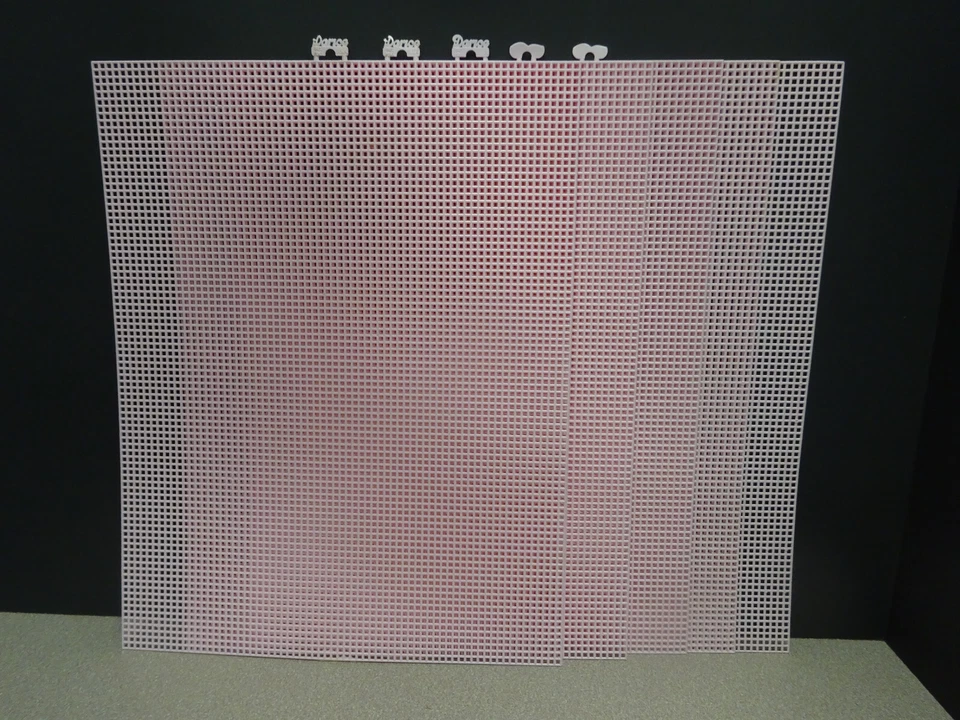 Lot of 5 Darice Zehrco-Giancola Plastic Canvas 7 Count 10.5" X 13.5" Sheets PINK - Image 2 of 3