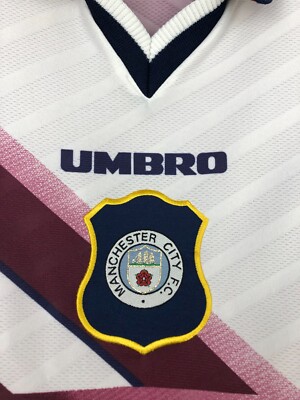 Manchester City Away football shirt 1996 Soccer Umbro Jersey Mens