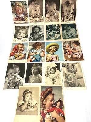 Vtg RARE 1940s-60? Collection of German Post Cards Children & Babies Lot of 18 