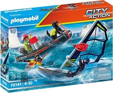 PLAYMOBIL City Action 70141 Sea Rescue Water Rescue with Dog, For ages 4-10