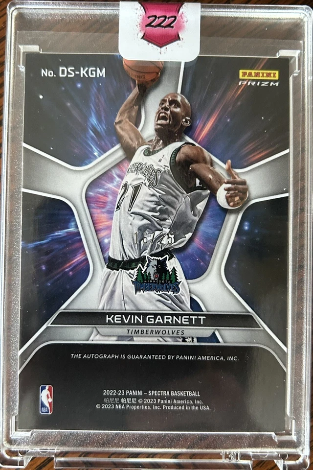 2022 Spectra Deep Space Kevin Garnett Auto Mojo /25 SP Wolves HOF Mint 💎🔥 - Image 2 of 3
