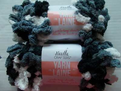 Needle Crafters Jumbo Loop Chenille yarn, Classic, lot of 2 (5.5 yds ea)