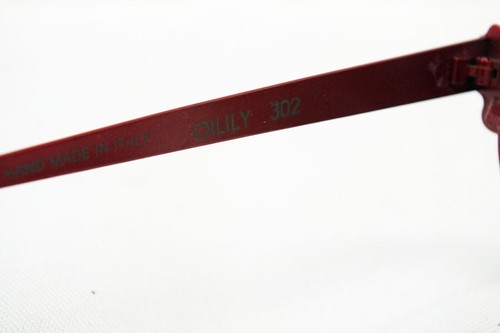 Vintage Oilily 302 Metal Sunglasses Red with Green Accents Italy Glasses - Picture 6 of 7